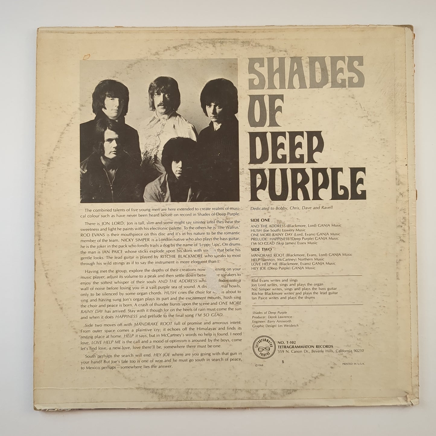 Deep Purple - 'Shades Of Deep Purple'