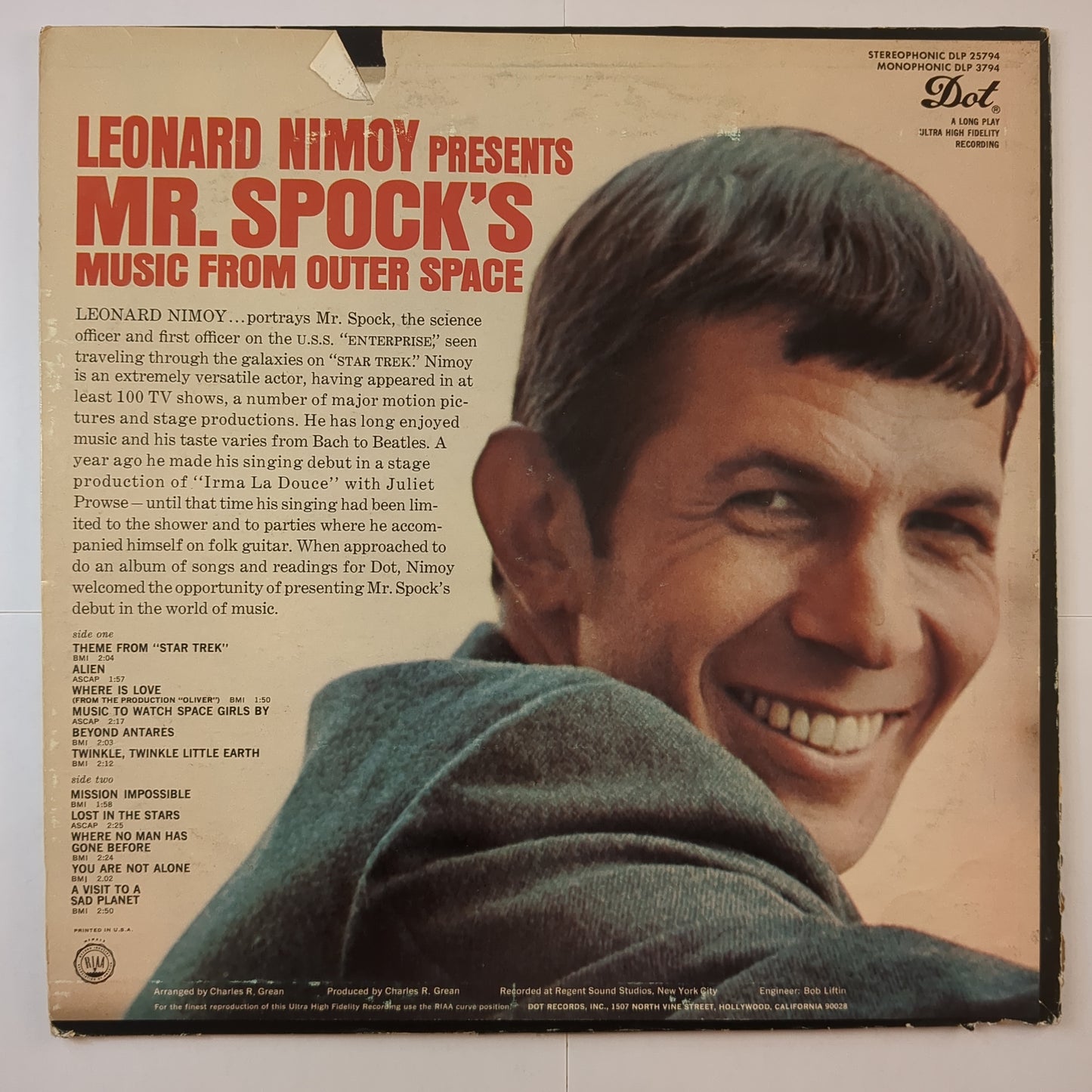 Leonard Nimoy - 'Presents Mr. Spock's Music From Outer Space'