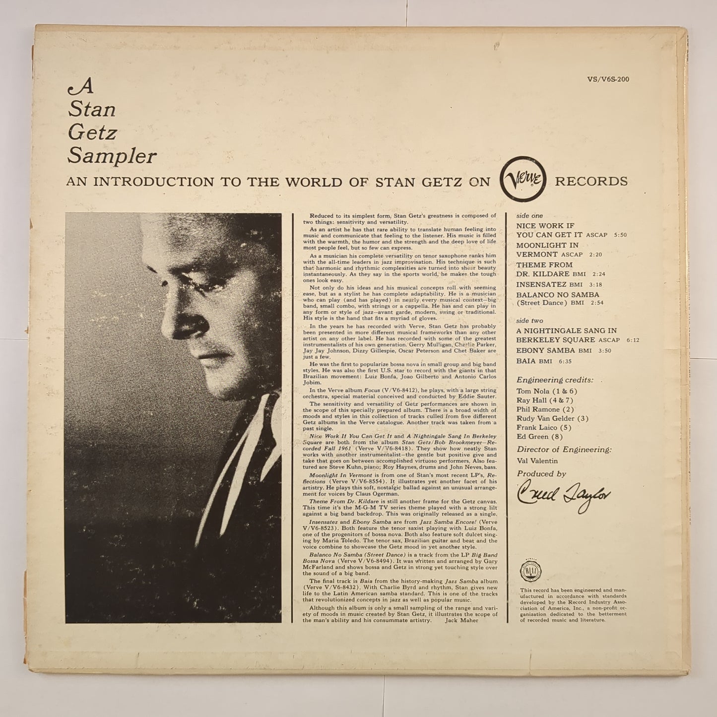 Stan Getz - 'A Stan Getz Sampler'