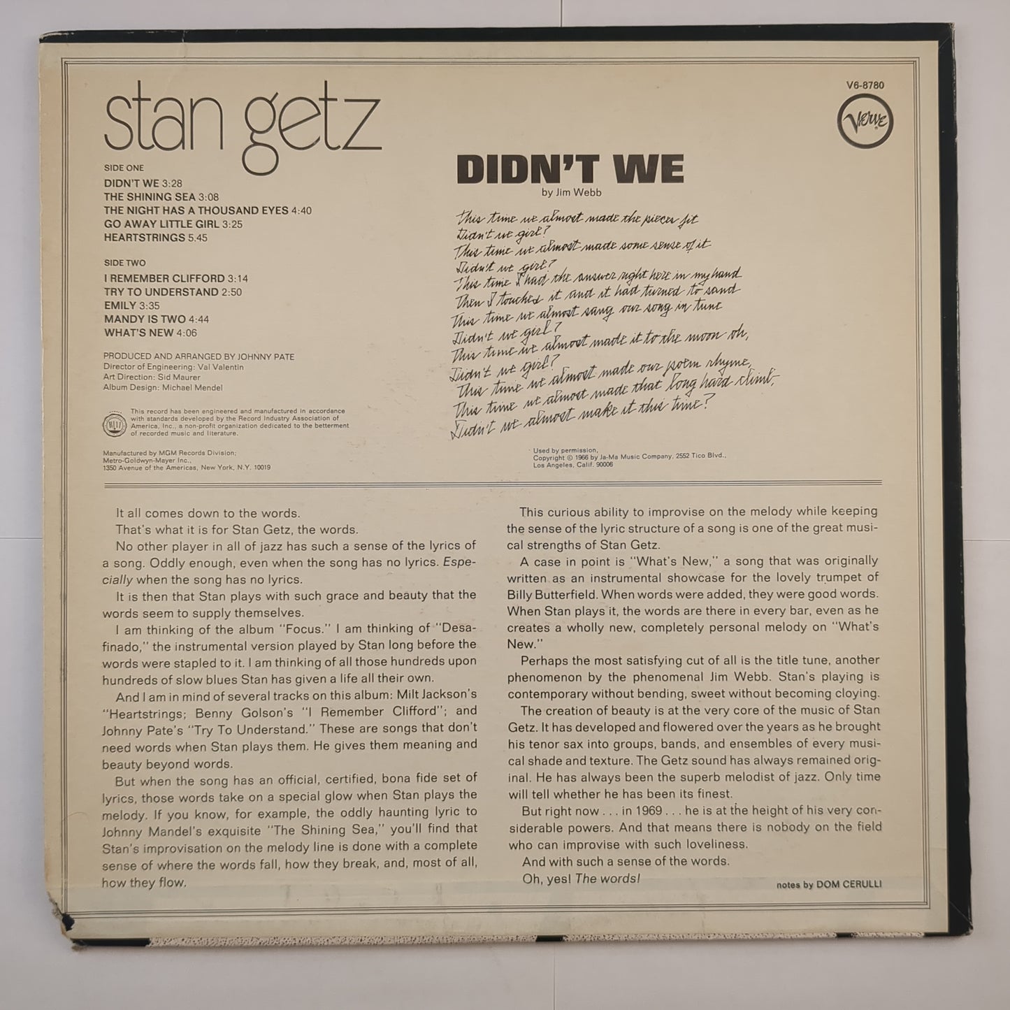 Stan Getz - 'Didn't We'