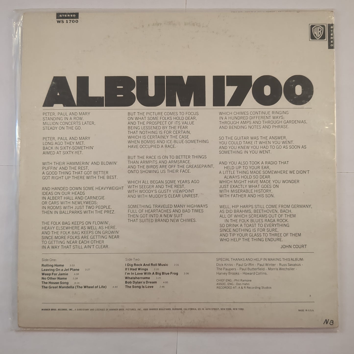 Peter, Paul And Mary - 'Album 1700'