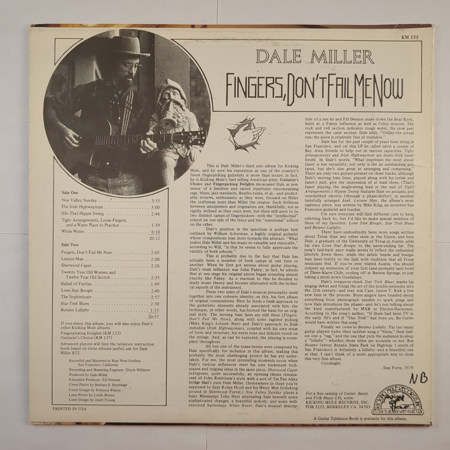 Dale Miller - 'Fingers, Don't Fail Me Now'