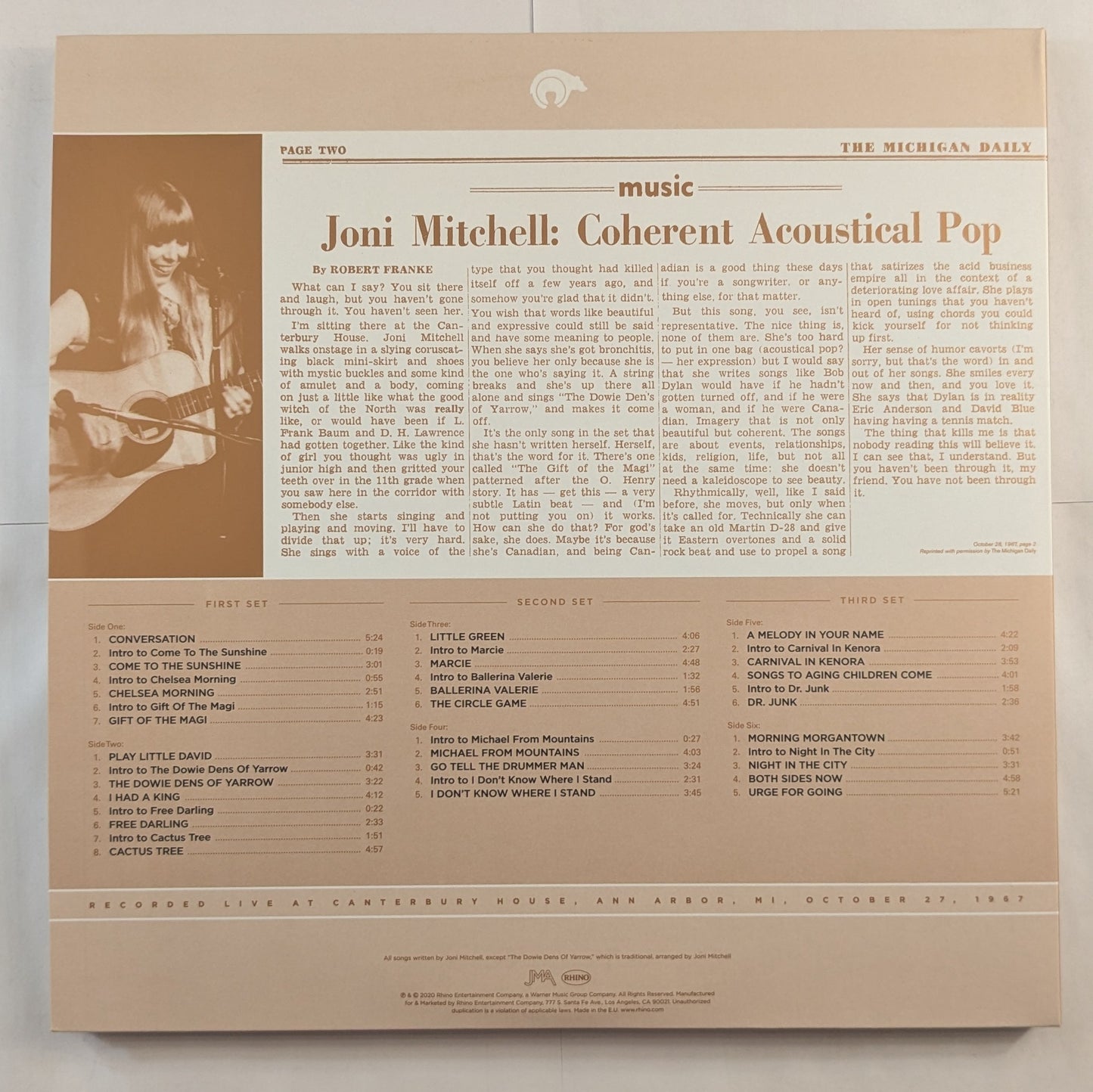 Joni Mitchell - 'Live At Canterbury House - 1967'