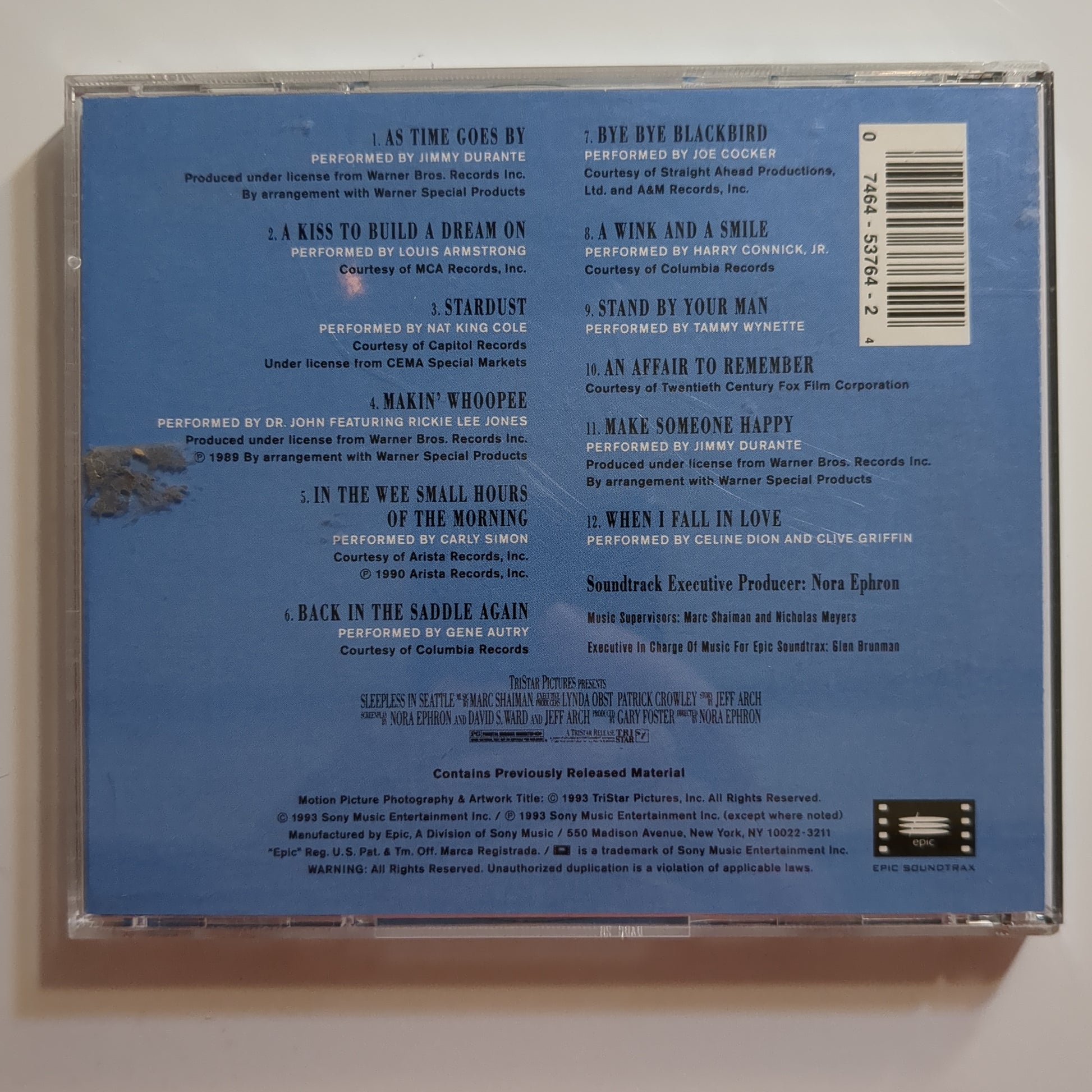 Sleepless in Seattle Original Motion Picture Soundtrack LP Vinyl