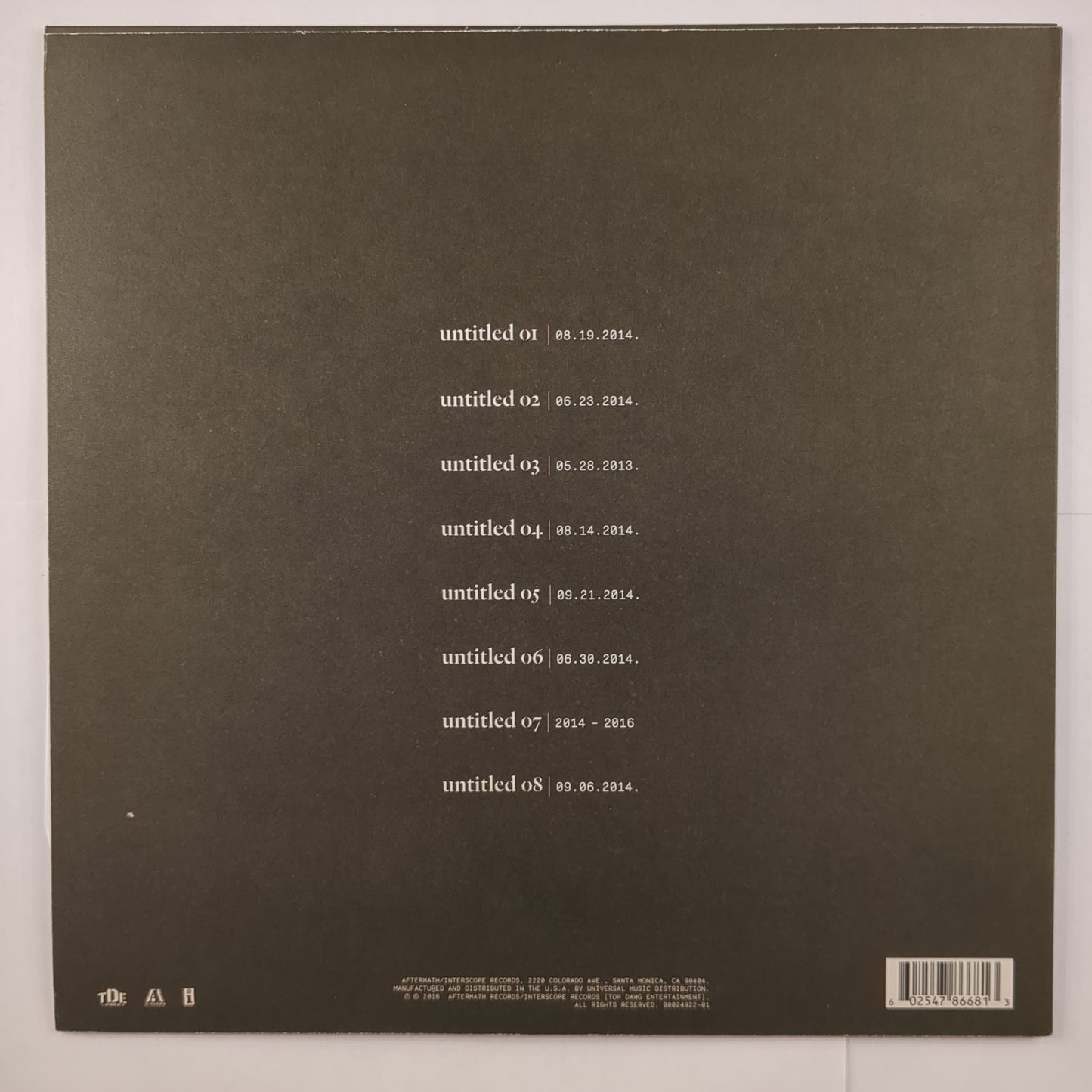 Kendrick Lamar - 'Untitled, Unmastered'