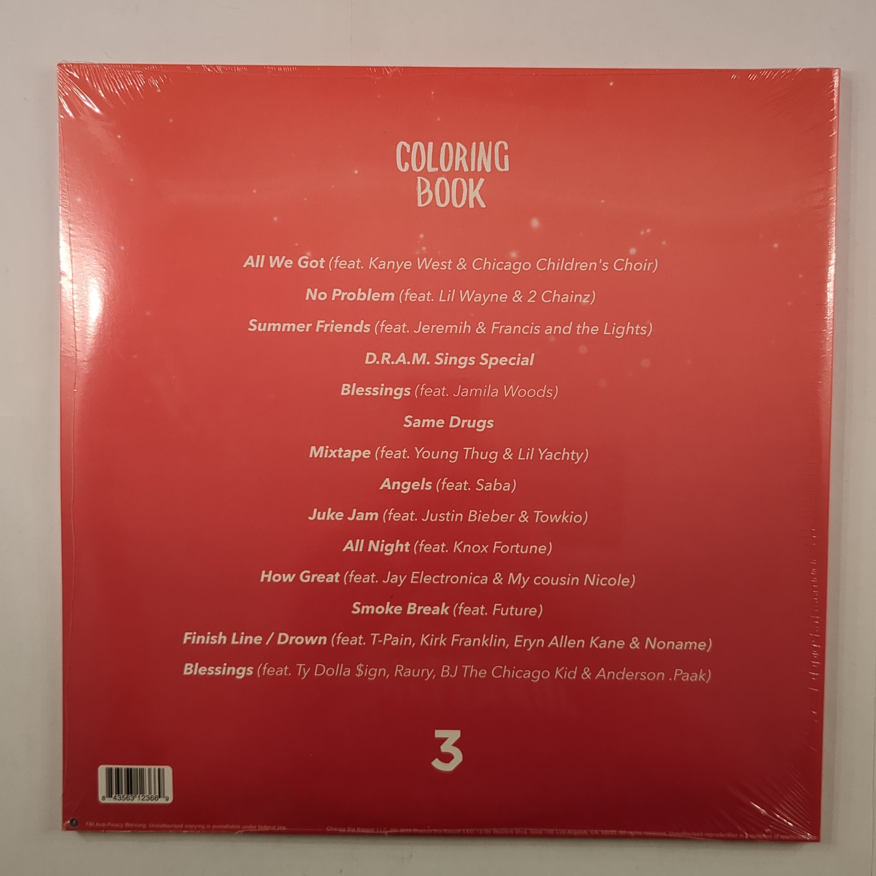 Chance The Rapper - Coloring Book Vinyl 2xLP Red deals Orange Mix Color - NEW & SEALED