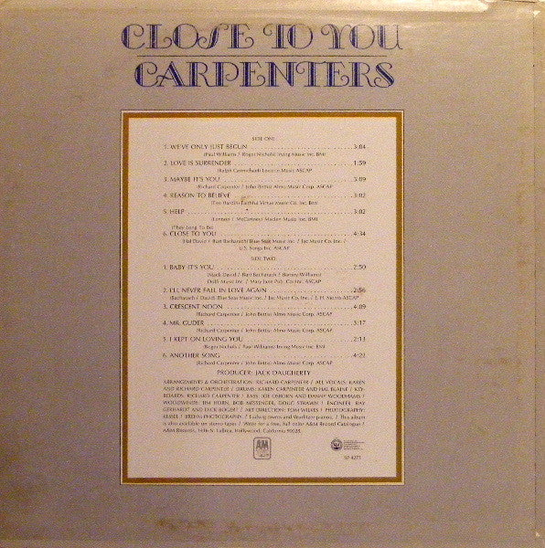 Carpenters - 'Close To You'