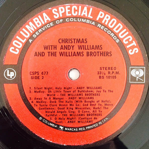 Andy Williams - 'Christmas with Andy Williams and the Williams Brothers'